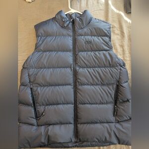 Mens Outdoor Research Coldfront Down Navy Blue Vest XL